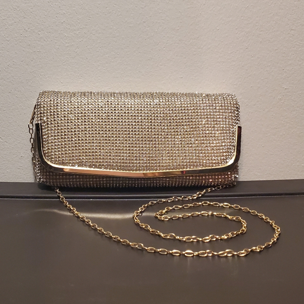 Gold Glitter Clutch Purse